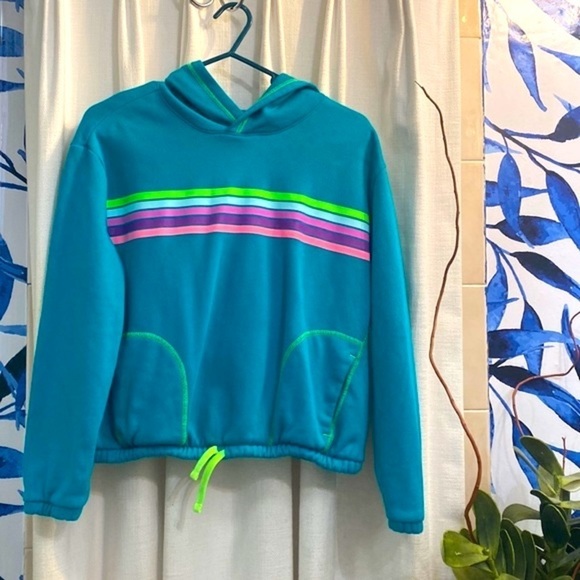 Lands' End Other - NWOT Girl’s Land’s End Cotton & Polyester Striped Active Hoody Size M (10-12)